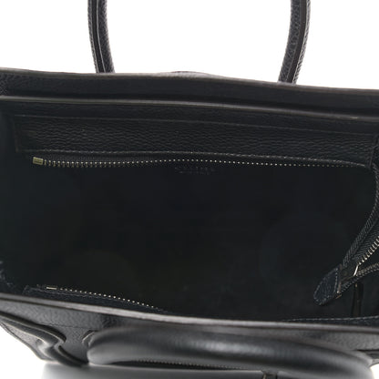 Celine Drummed Calfskin Nano Luggage Black 4 of 12