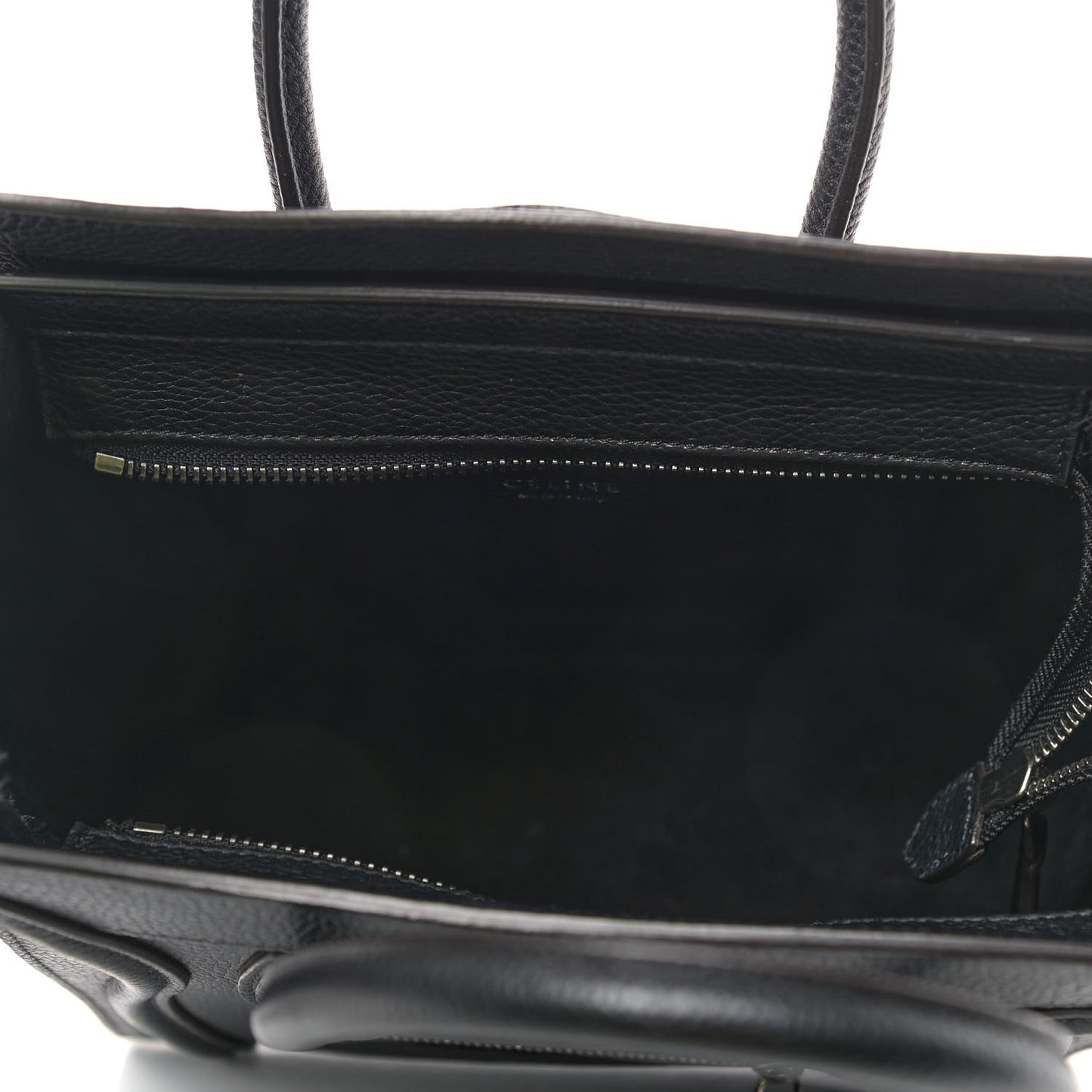 Drummed Calfskin Nano Luggage Black