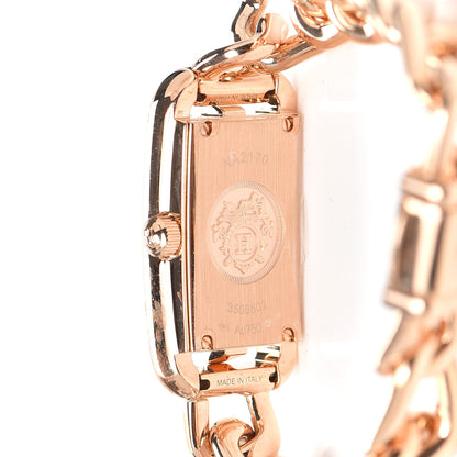 Hermes 18K Rose Gold Mother of Pearl 17mm Nantucket Quartz Watch 4 of 6