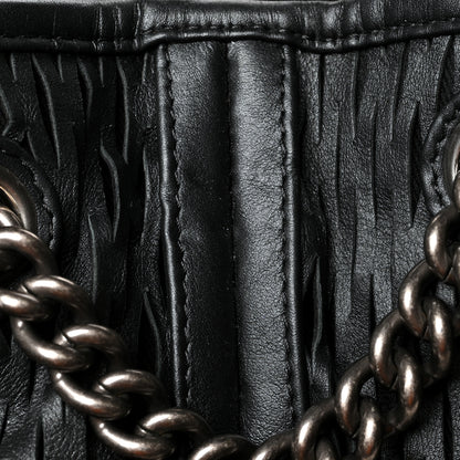 Chanel Calfskin Laser Cut Perforated CC Tote Black 11 of 12