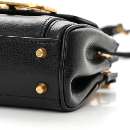 Valentino Garavani Grainy Calfskin Micro Rockstud Alcove Top-Handle Bag Black 10 of 14