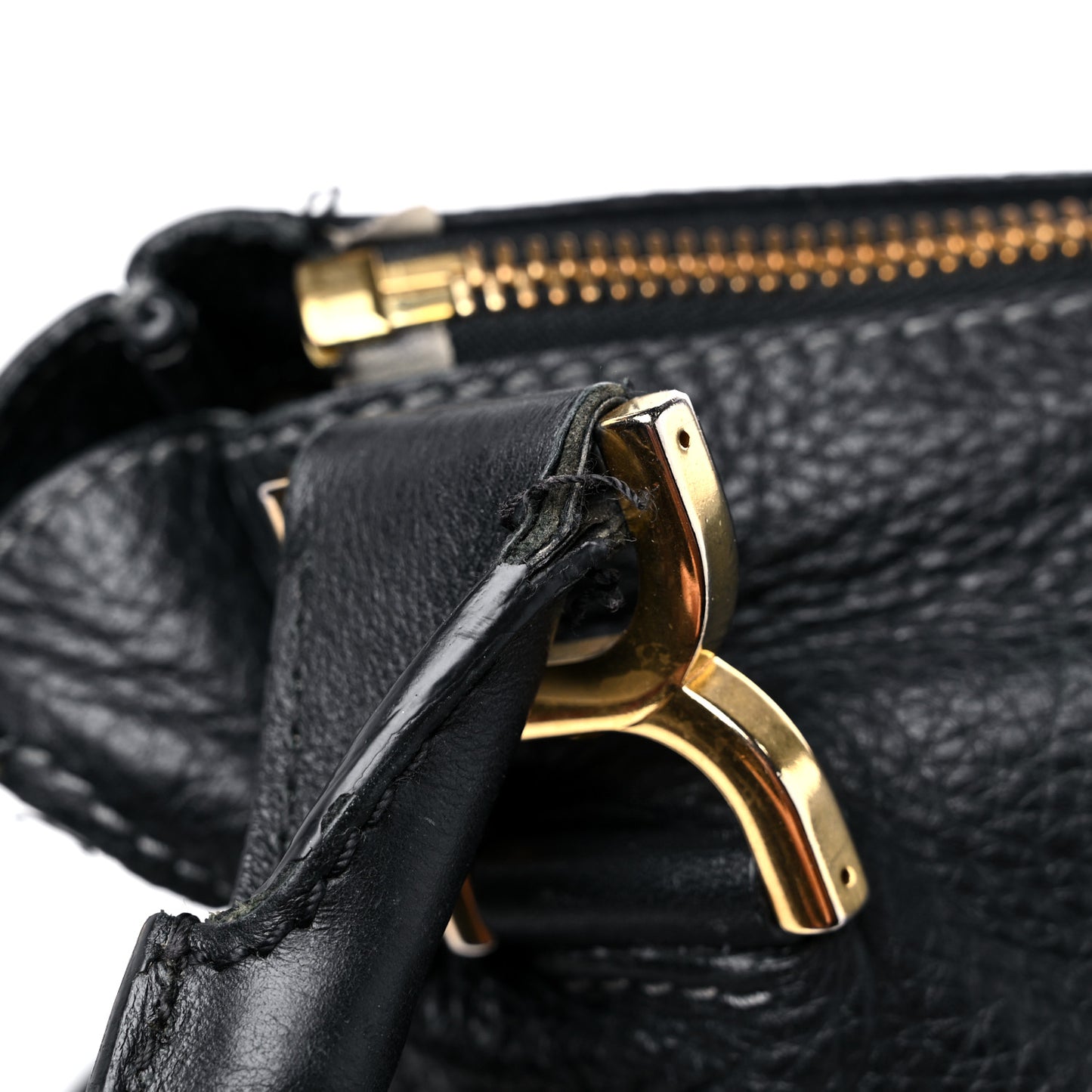 Calfskin Medium Marcie Satchel Black