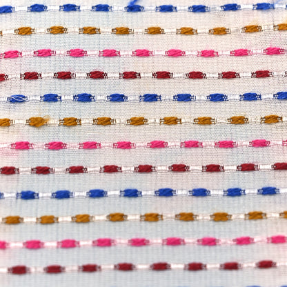 Hermes Silk Chevaloscope Neon Twilly White Bleu Rouge 6 of 7
