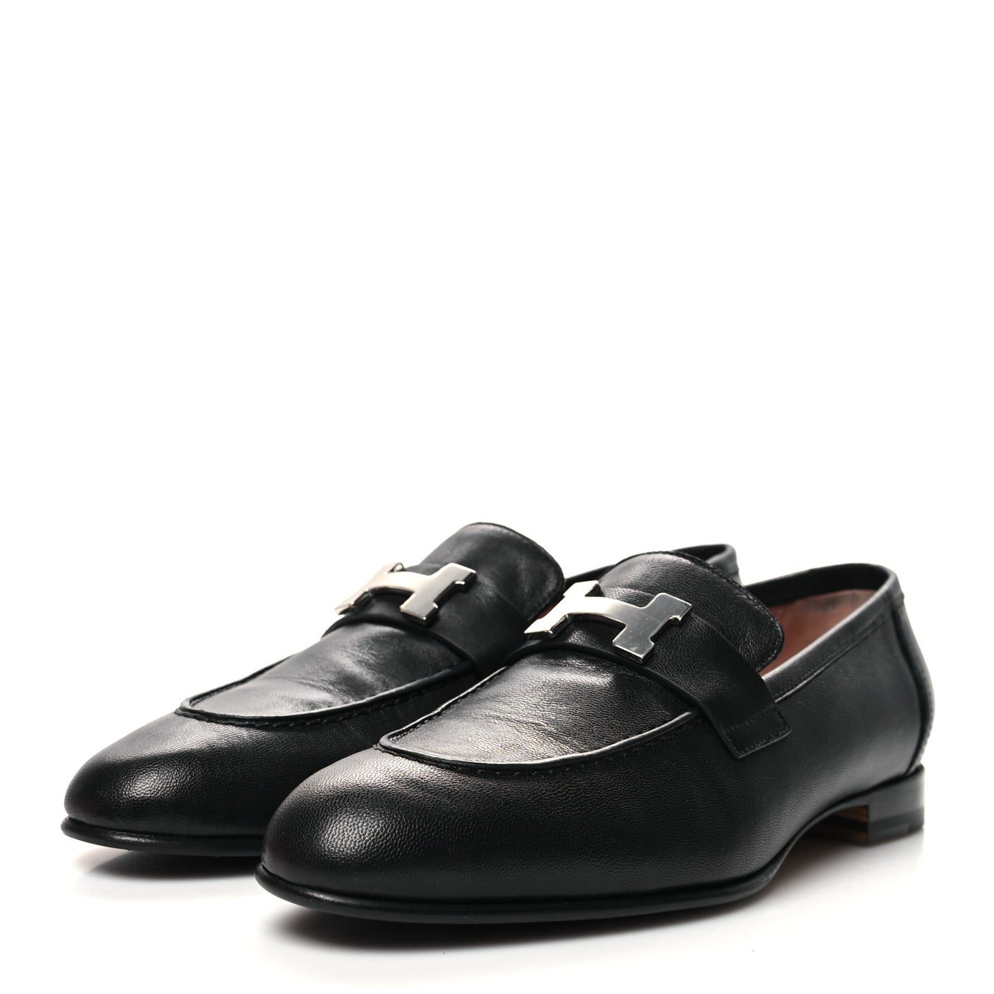 Goatskin Womens Paris Loafers 38 Black