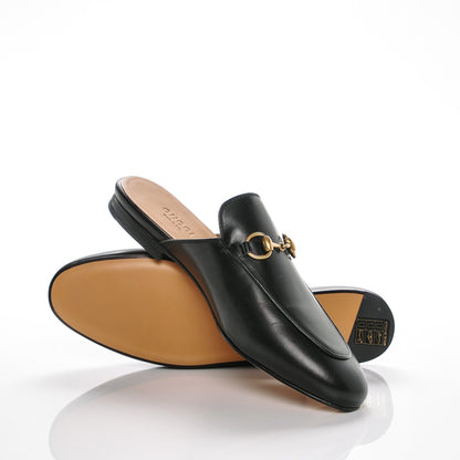 Gucci Calfskin Womens Princetown Slippers 36.5 Black 2 of 8