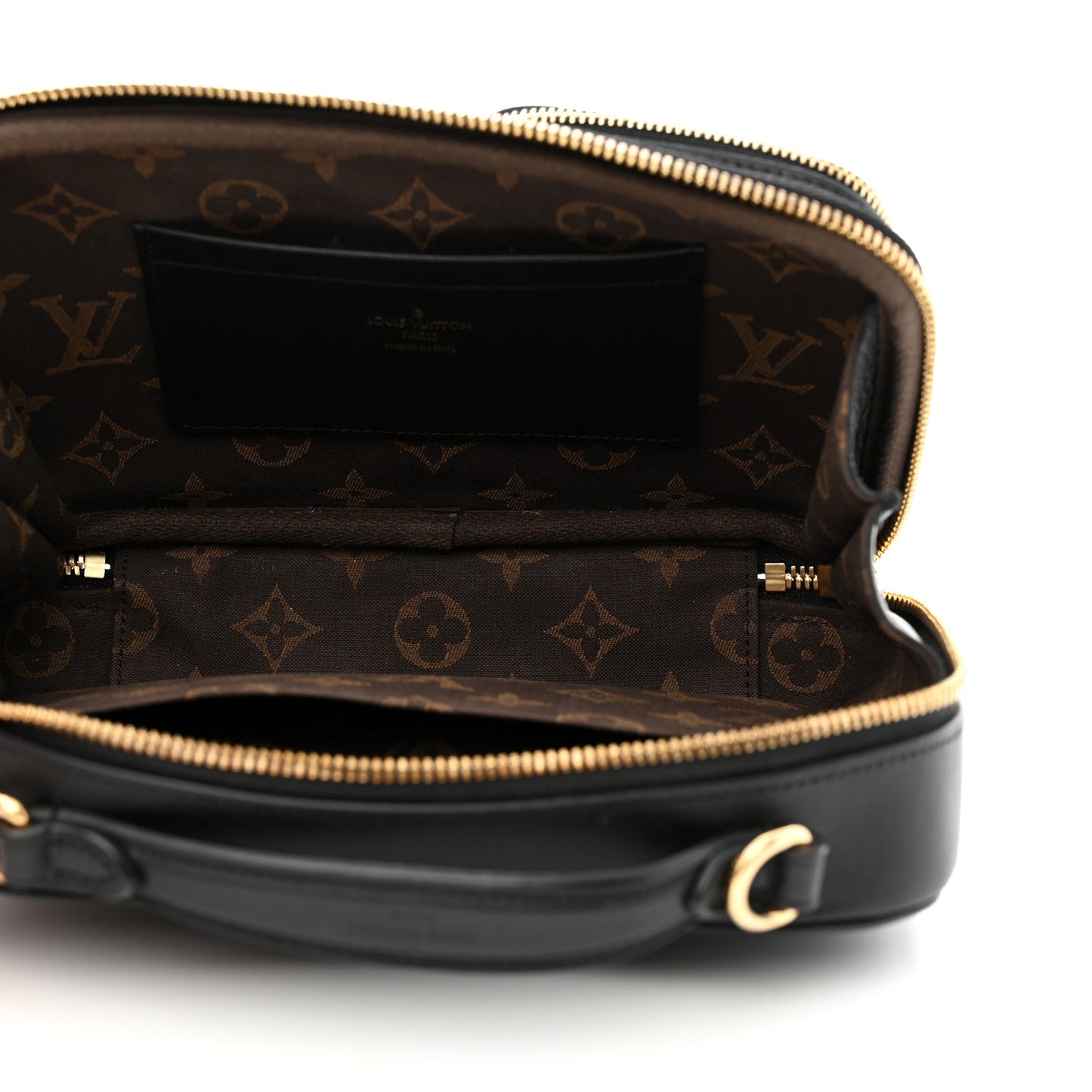 Calfskin Monogram Embossed Utility Bag Black