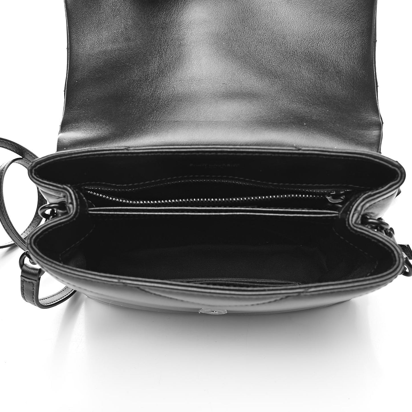 Calfskin Y Quilted Monogram Toy Loulou Crossbody Bag Black