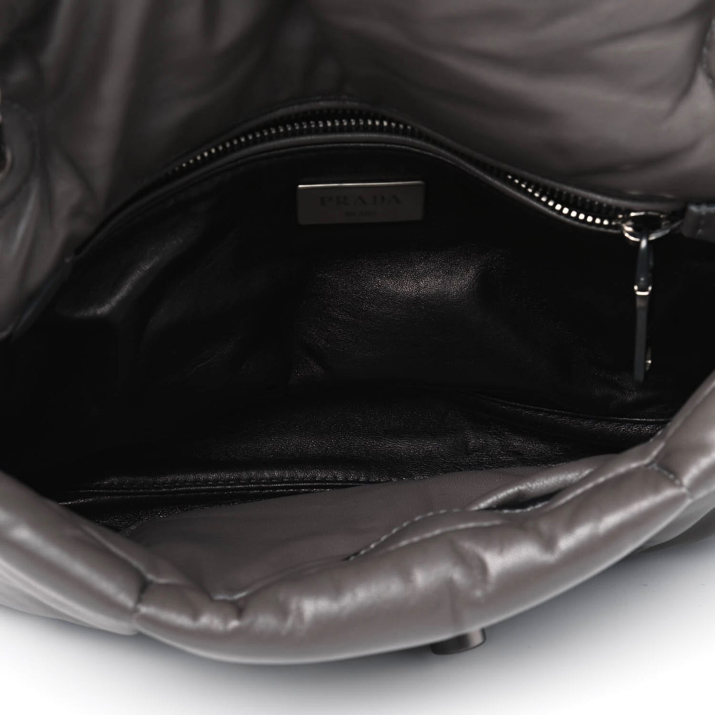 Nappa Bomber Sound Chain Flap Shoulder Bag Ardesia