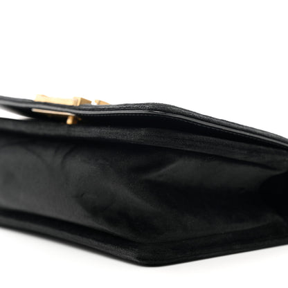 Chanel Velvet Quilted Small Boy Flap Black 9 of 10