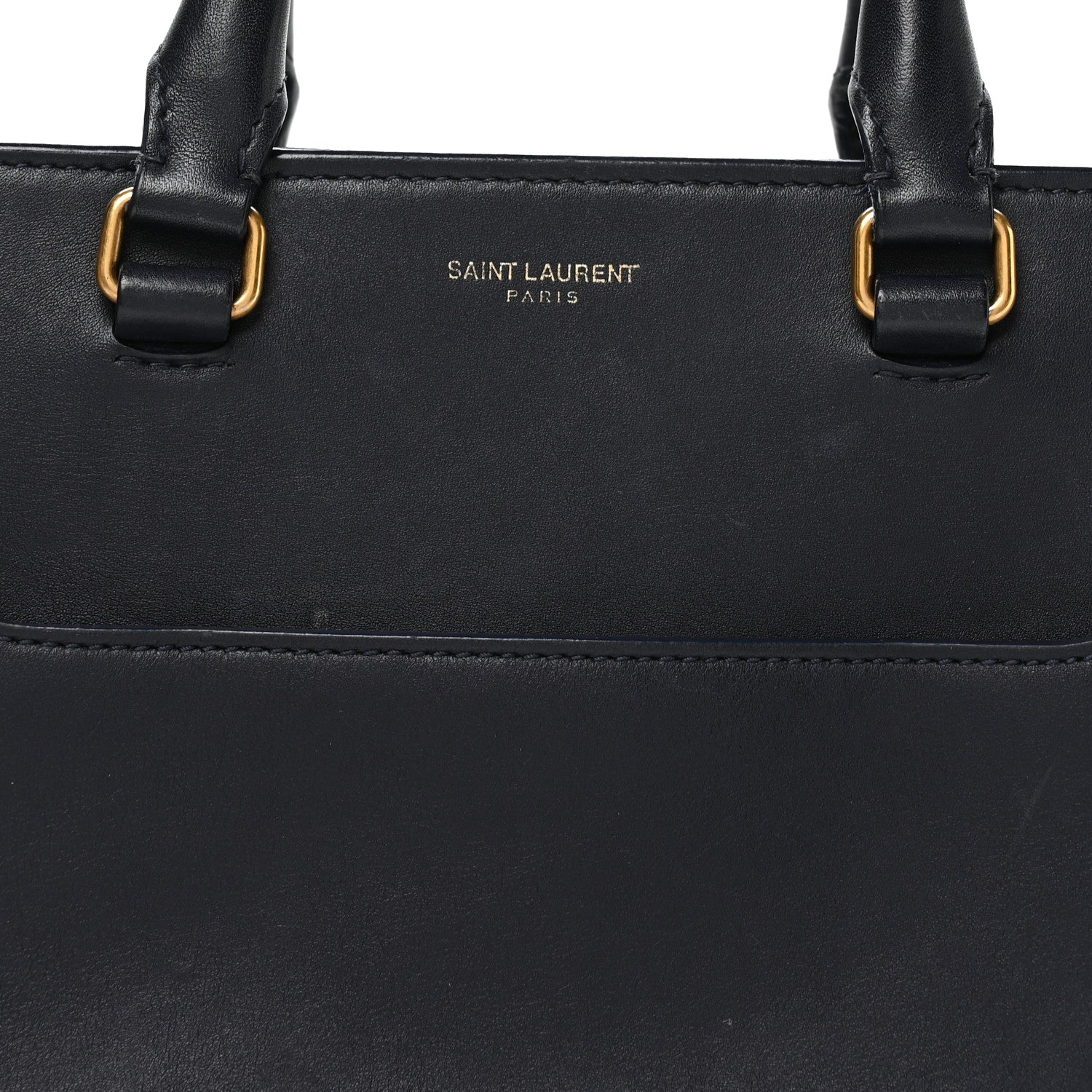 Saint Laurent Smooth Calfskin Small East Side Tote Midnight Blue 9 of 13