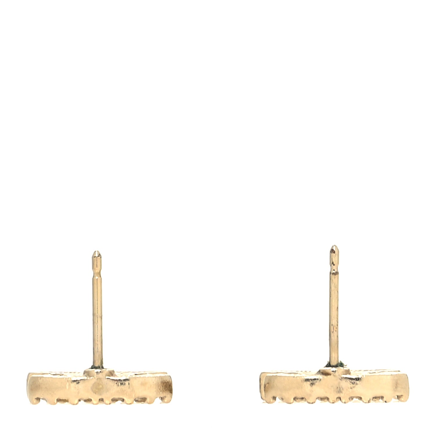 Chanel Crystal CC Earrings Gold 3 of 4