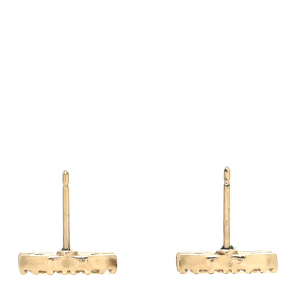 Chanel Crystal CC Earrings Gold 3 of 4