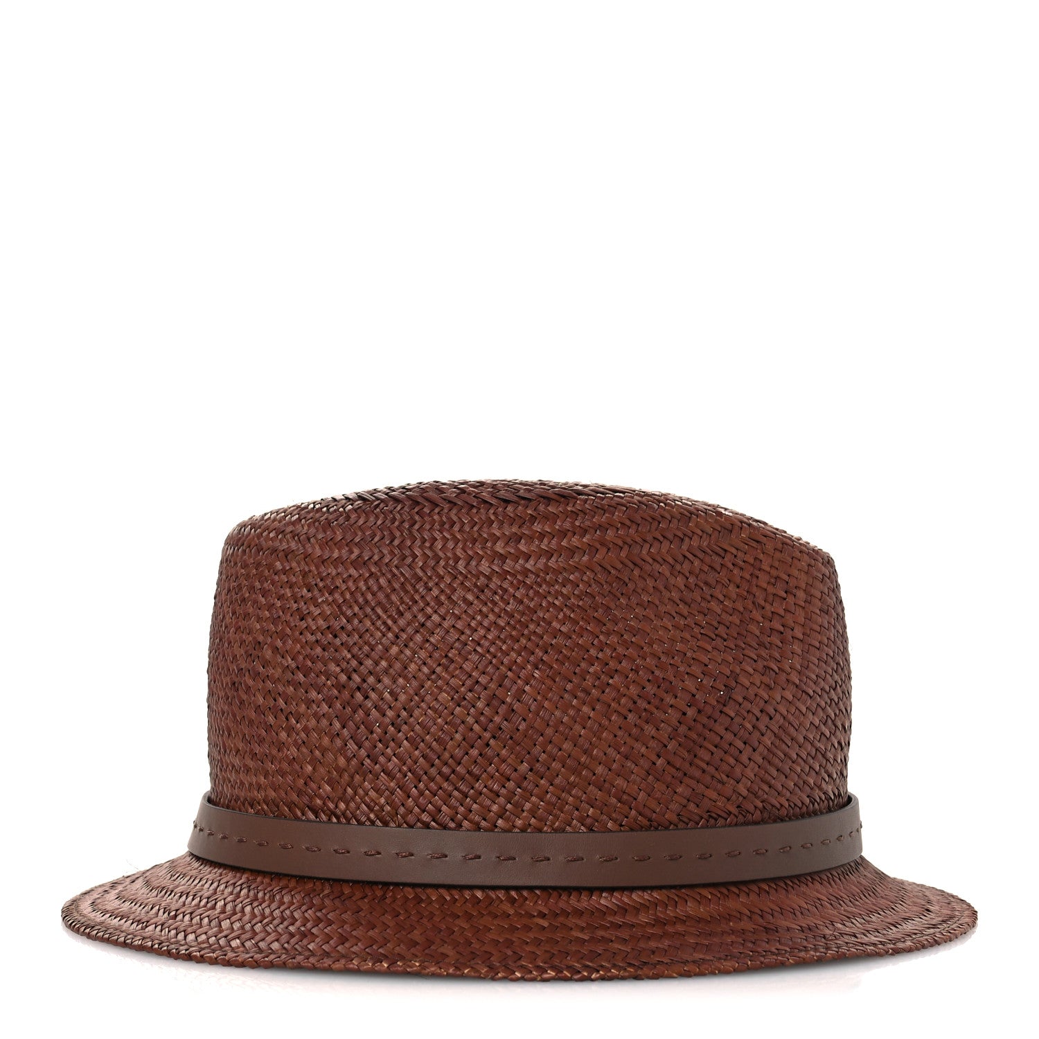 Gucci Straw Fedora Hat M New Oak 5 of 9