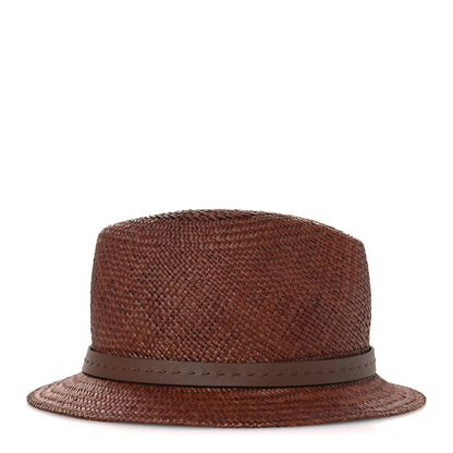 Gucci Straw Fedora Hat M New Oak 5 of 9