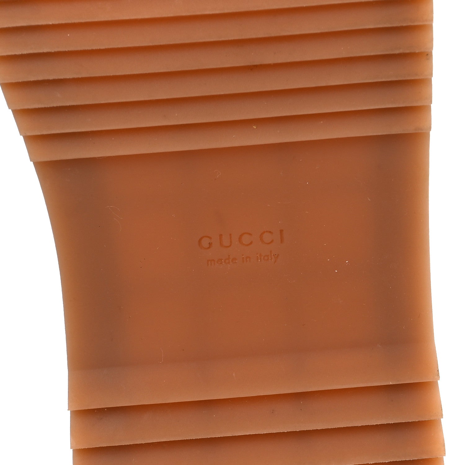 Gucci Monogram Maxi GG Angelina Platform 55mm Slide Sandals 38.5 Camel Ebony 7 of 11