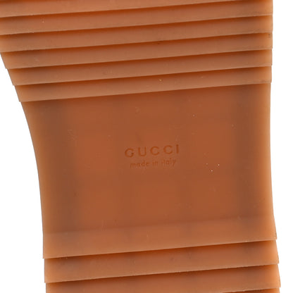 Gucci Monogram Maxi GG Angelina Platform 55mm Slide Sandals 38.5 Camel Ebony 7 of 11