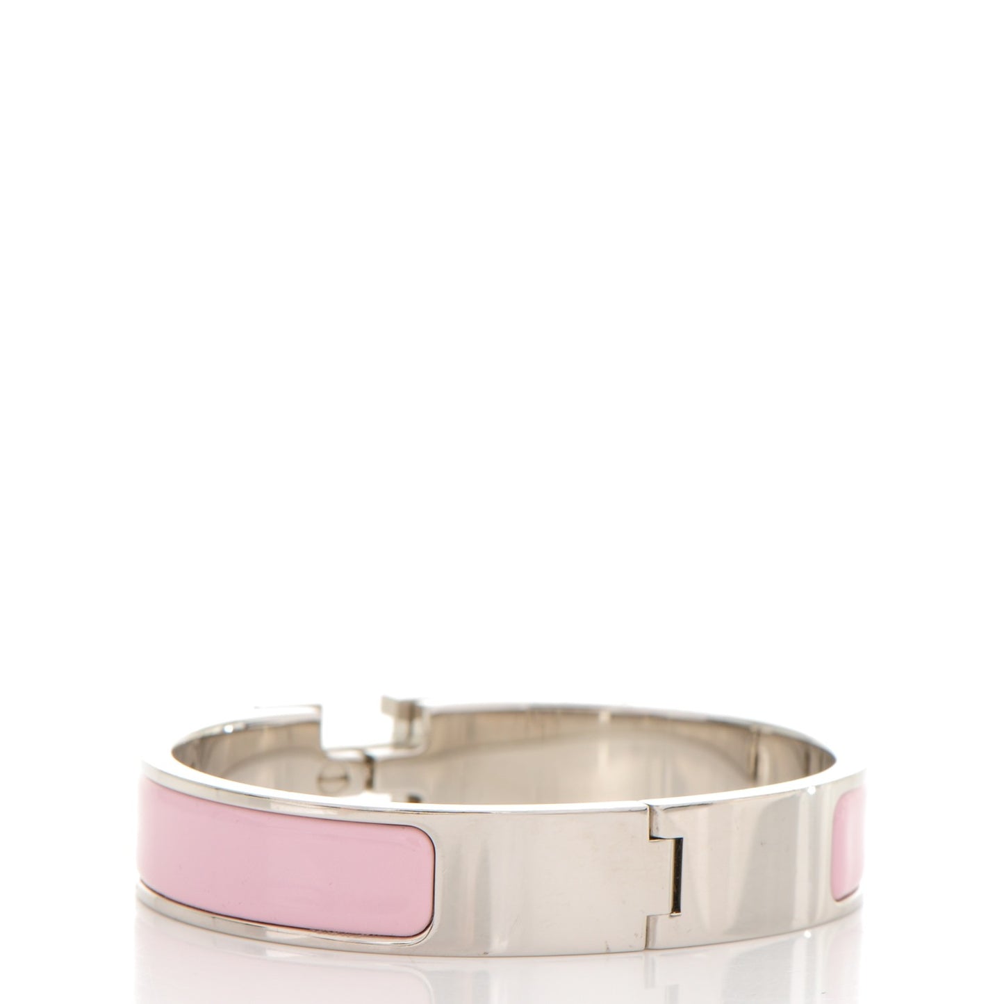 Enamel Narrow Clic Clac H Bracelet PM Rose Dragee