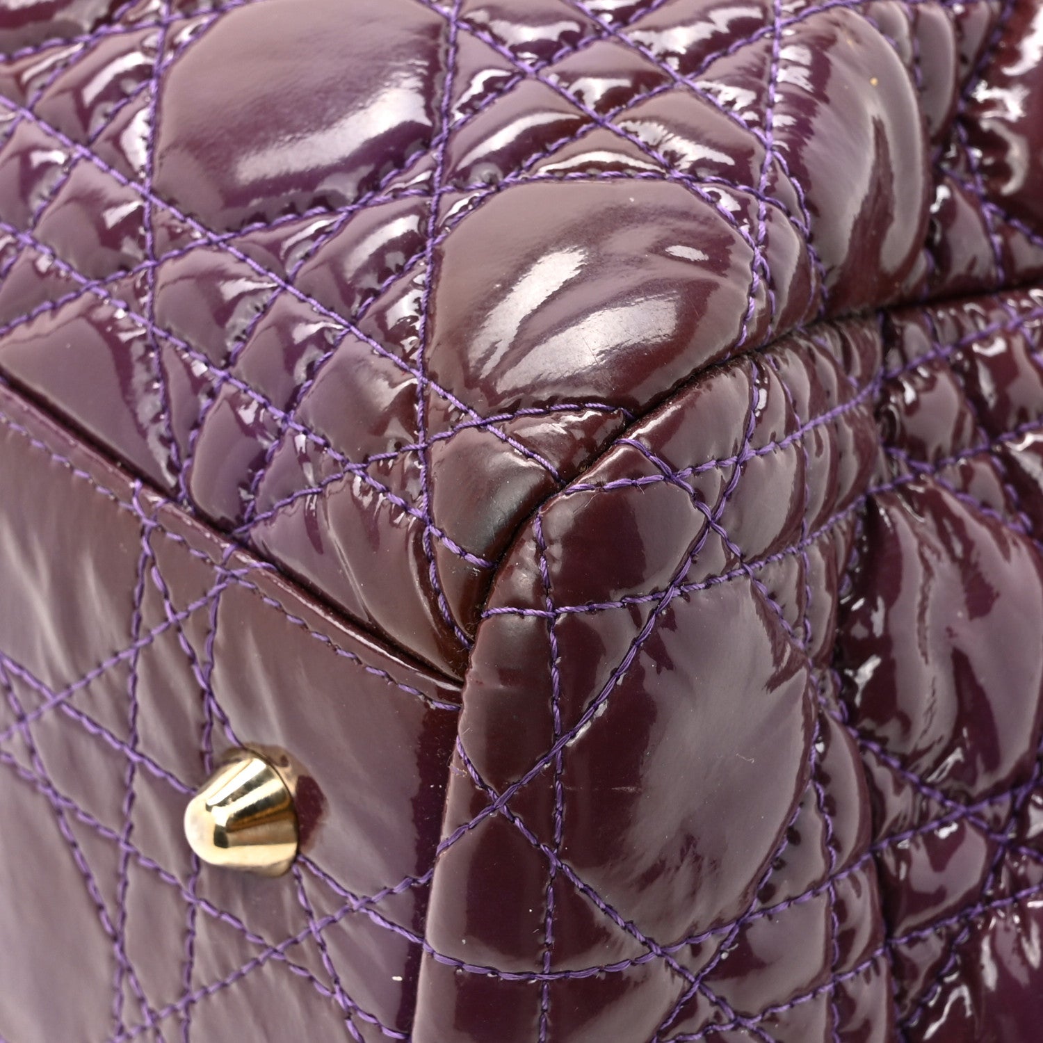 Christian Dior Patent Cannage Large Dior Soft Shopping Tote 13 of 15