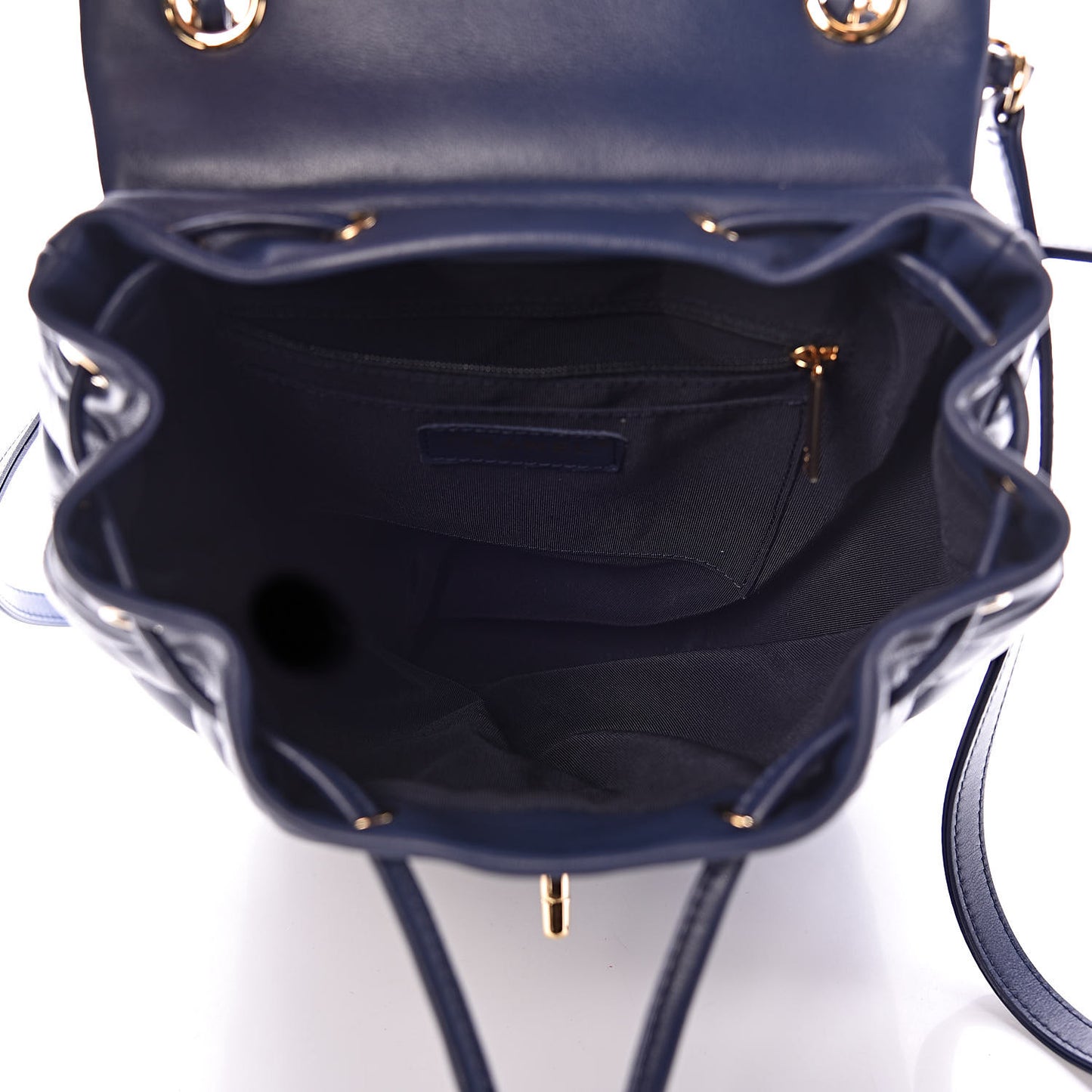 Lambskin Quilted Small Urban Spirit Backpack Navy