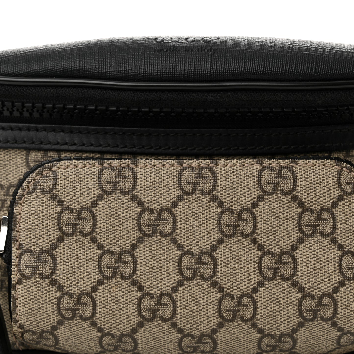 GG Supreme Monogram Belt Bag Black