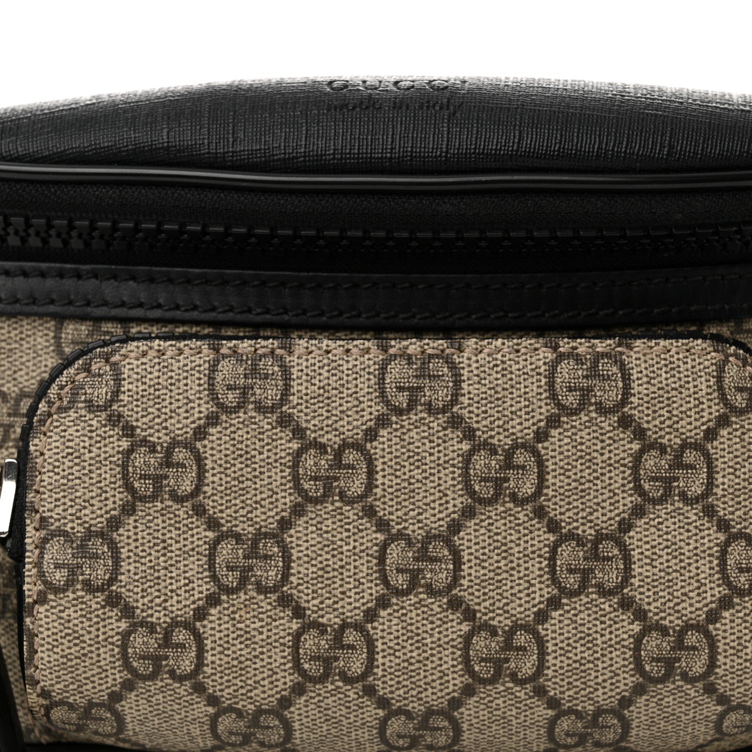Gucci GG Supreme Monogram Belt Bag Black 9 of 12