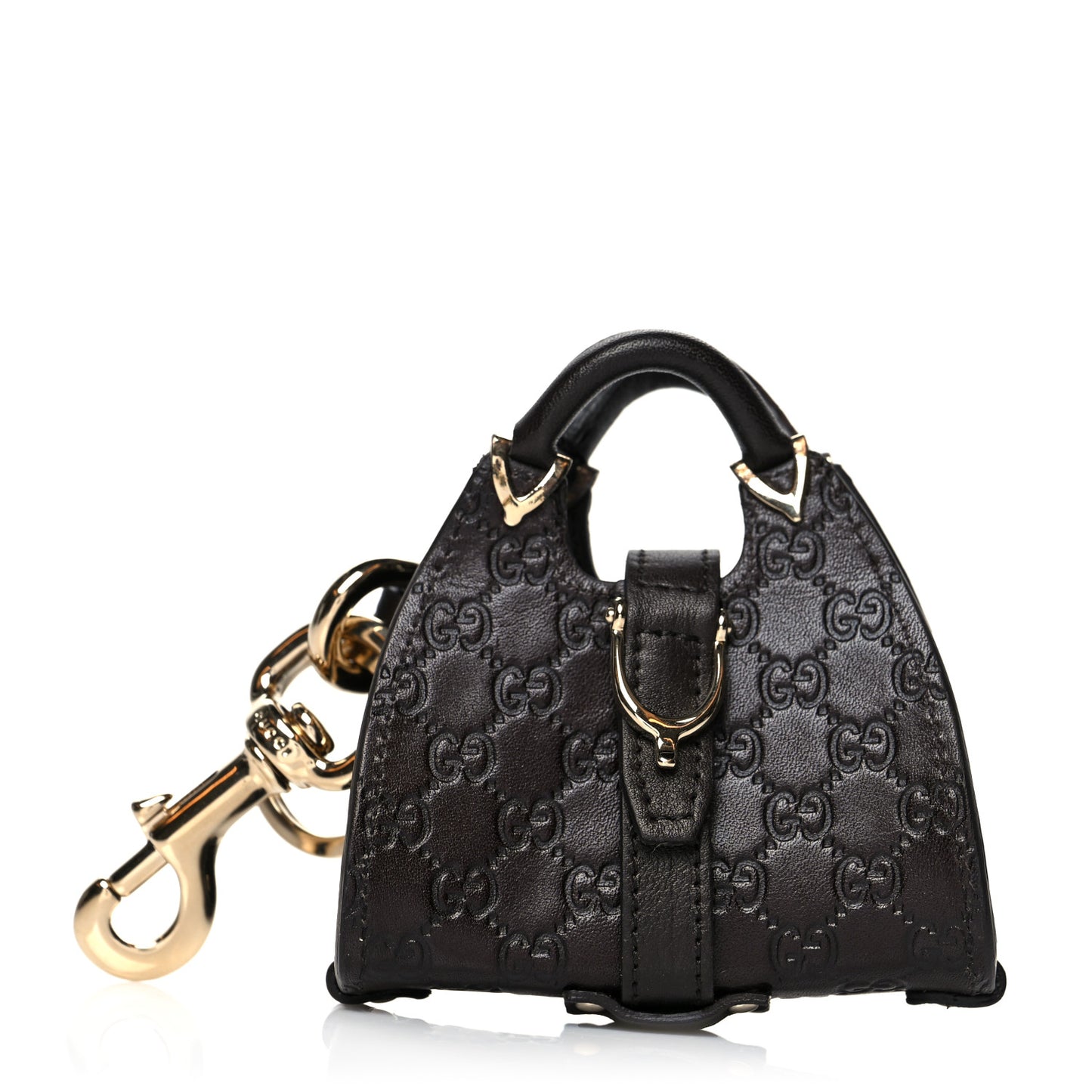 Guccissima Mini Jackie Bag Charm Black