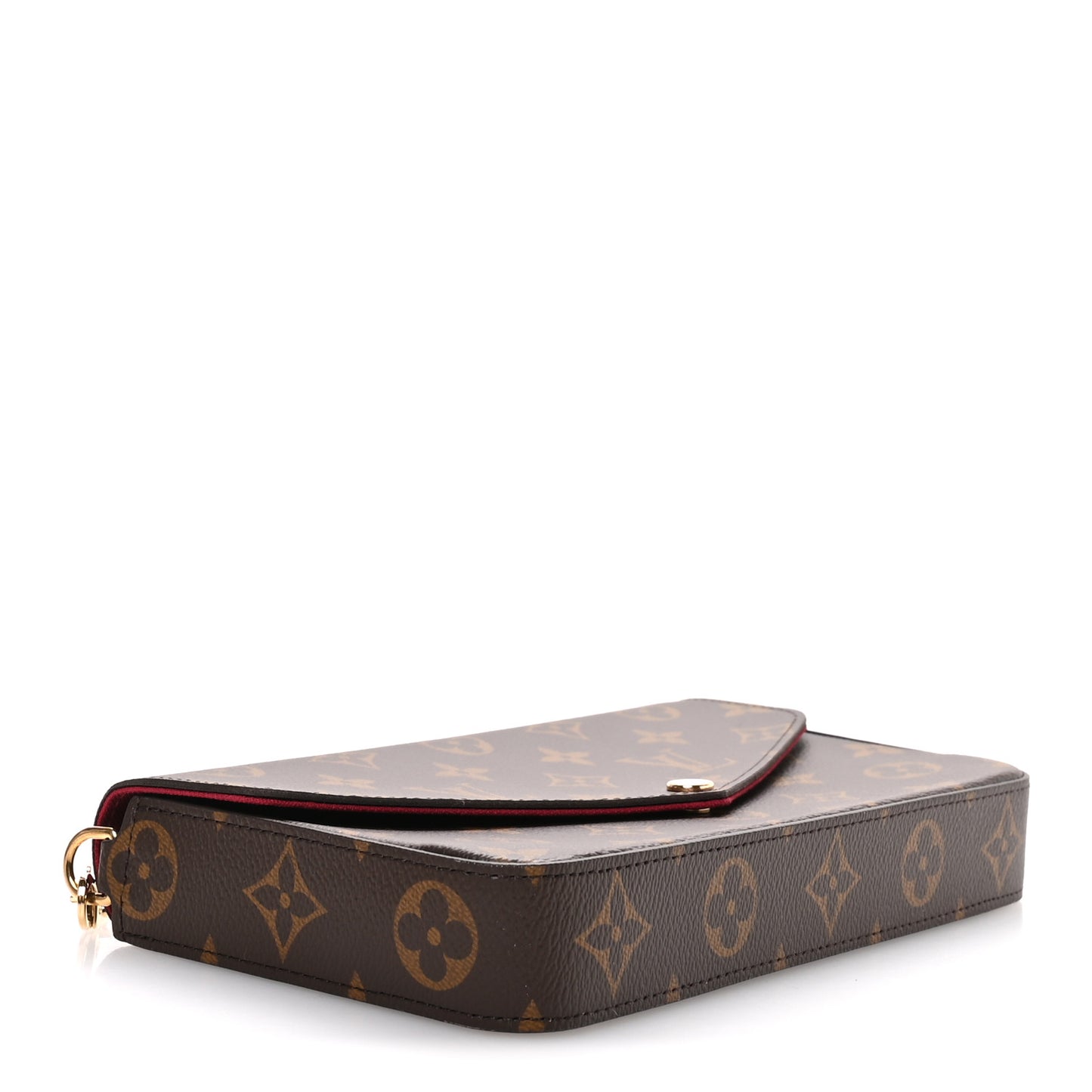 Monogram Pochette Felicie Chain Wallet Fuchsia