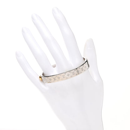 Louis Vuitton Palladium Monogram Nanogram Cuff S Silver 2 of 7