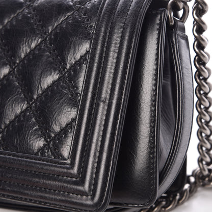 Chanel Calfskin Double Stitch Medium Boy Flap Black 14 of 15