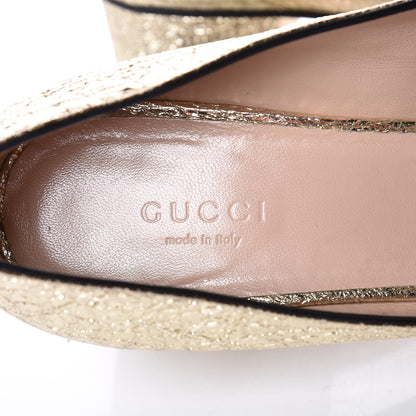 Gucci Galassia GG Marmont Fringe 50mm Loafer Pumps 38.5 Platino 6 of 10