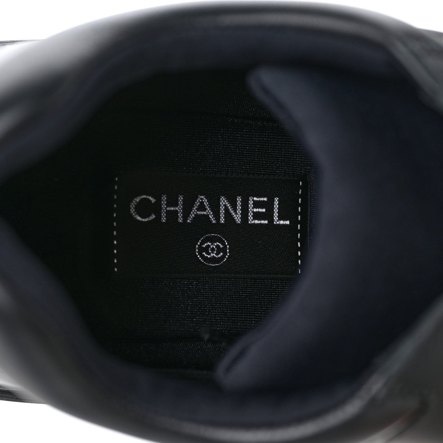 Chanel Fabric Calfskin Suede Mens CC Sneakers 44 Black 6 of 6