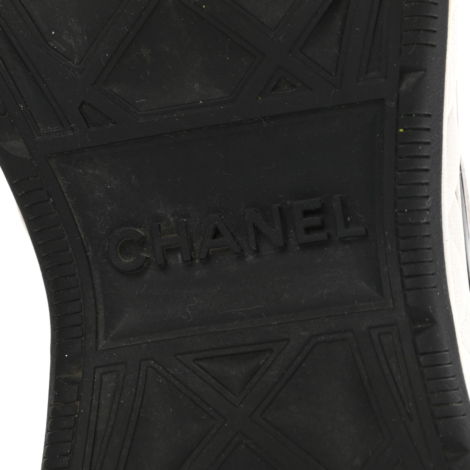 Chanel Suede Calfskin Embroidered CC Sneakers 39 Beige Black 7 of 9