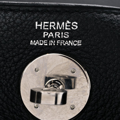 Hermes Taurillon Clemence Lindy 45 Black 6 of 11