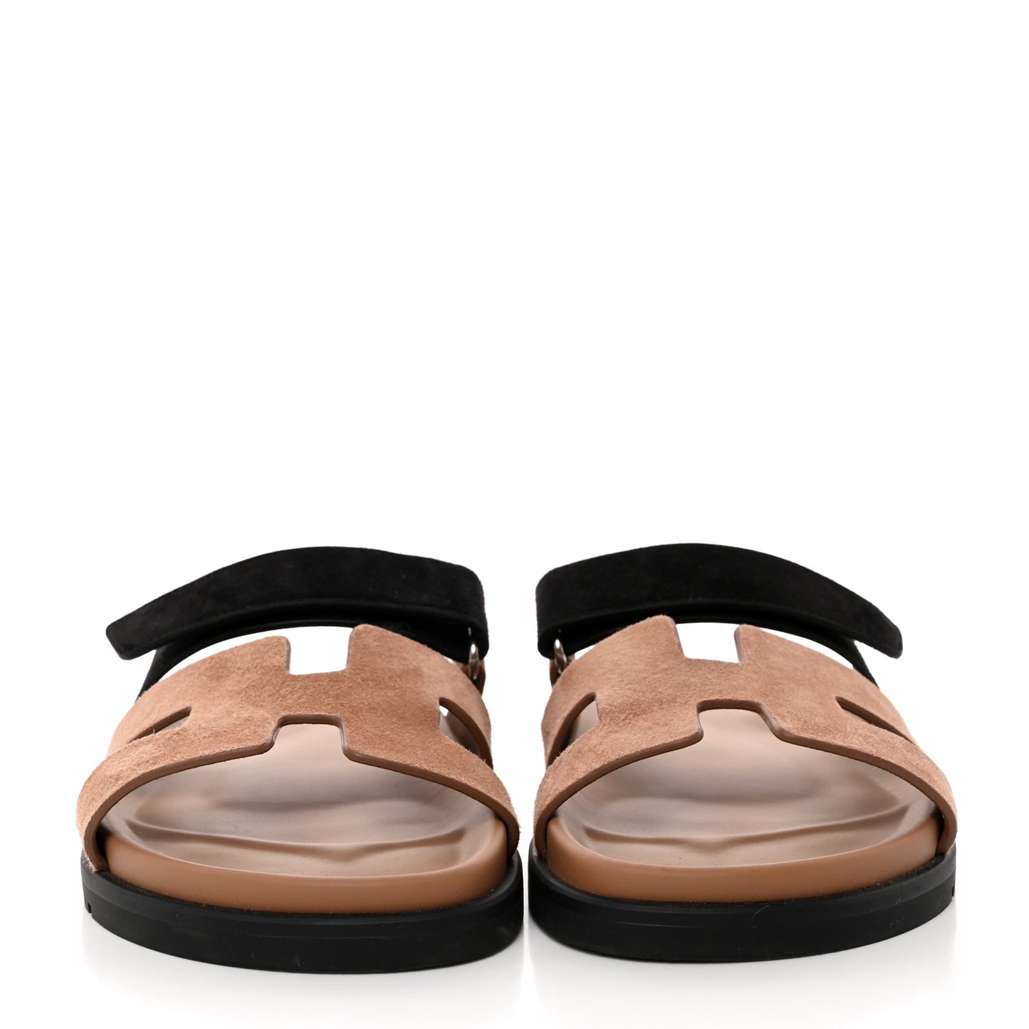 Suede Goatskin Womens Chypre Sandals 37.5 Rose Perle Black