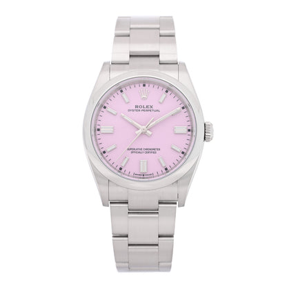 Rolex Stainless Steel 36mm Oyster Perpetual Watch Candy Pink 126000 1 of 5