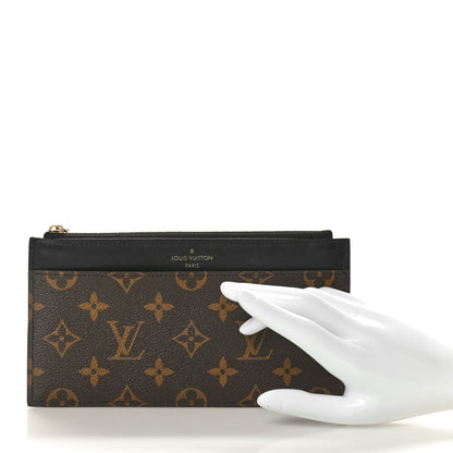 Louis Vuitton Monogram Slim Purse Black 2 of 7