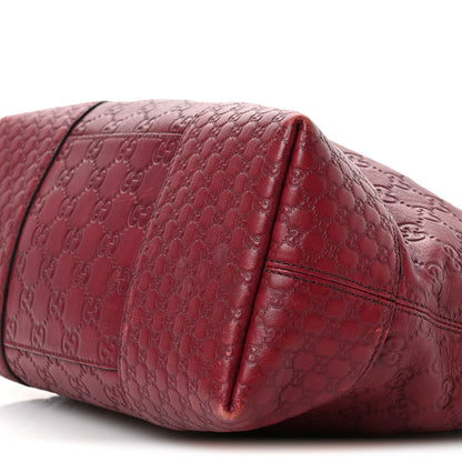 Gucci Guccissima Medium Bree Foldover Tote Classic Ruby 10 of 11