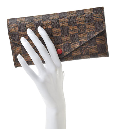 Louis Vuitton Damier Ebene Josephine Wallet Red 2 of 9