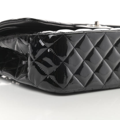 Chanel Patent Quilted Jumbo Double Flap Black 9 of 15
