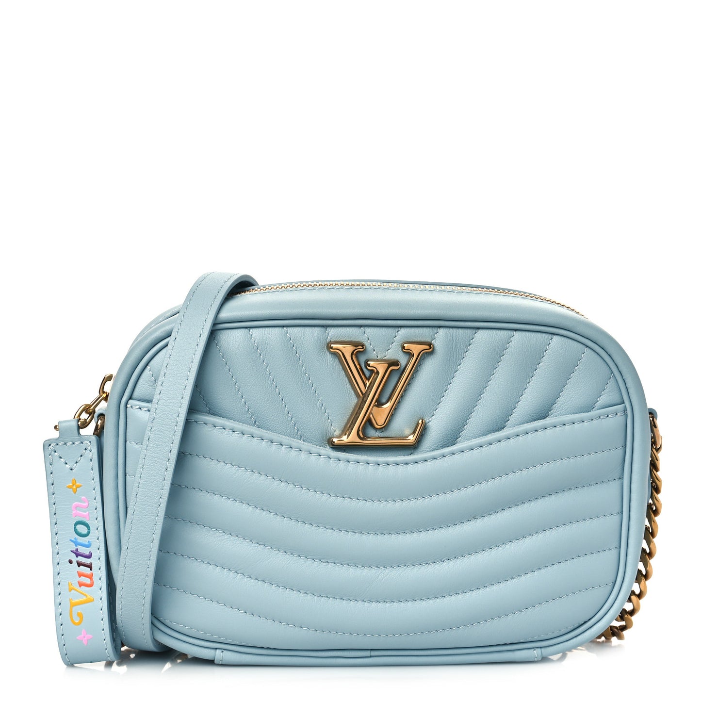 Calfskin New Wave Camera Bag Porcelain Blue
