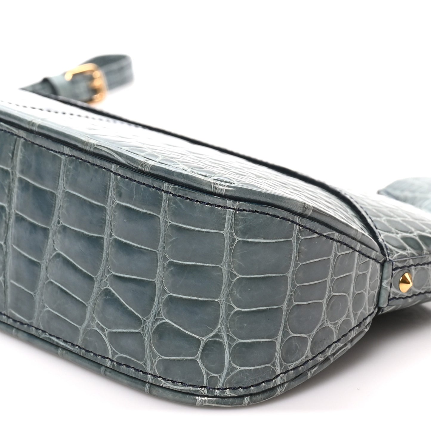 Crocodile Lockit Clutch Blue