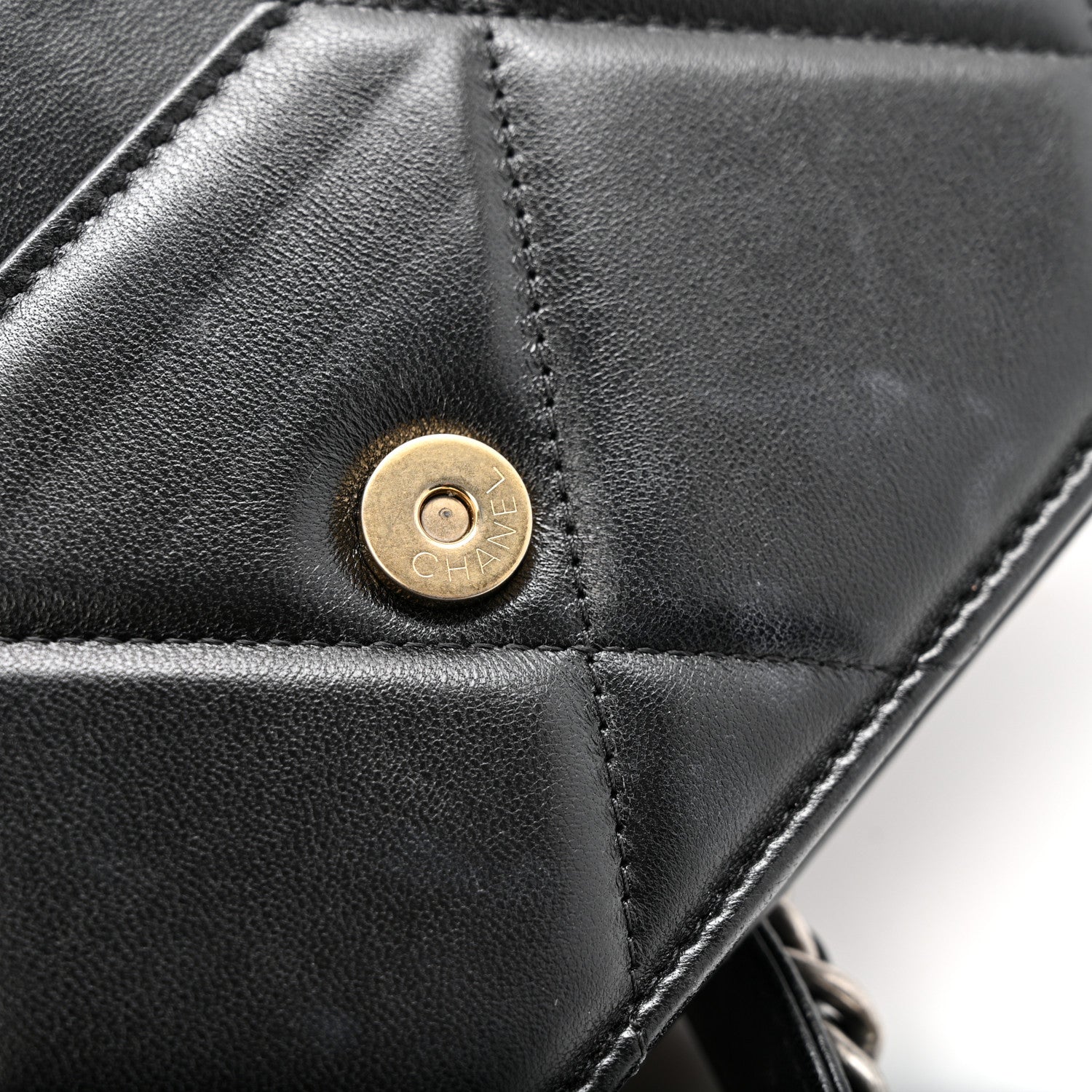 Chanel Lambskin Quilted Chanel 19 Wallet On Chain WOC Black 13 of 14