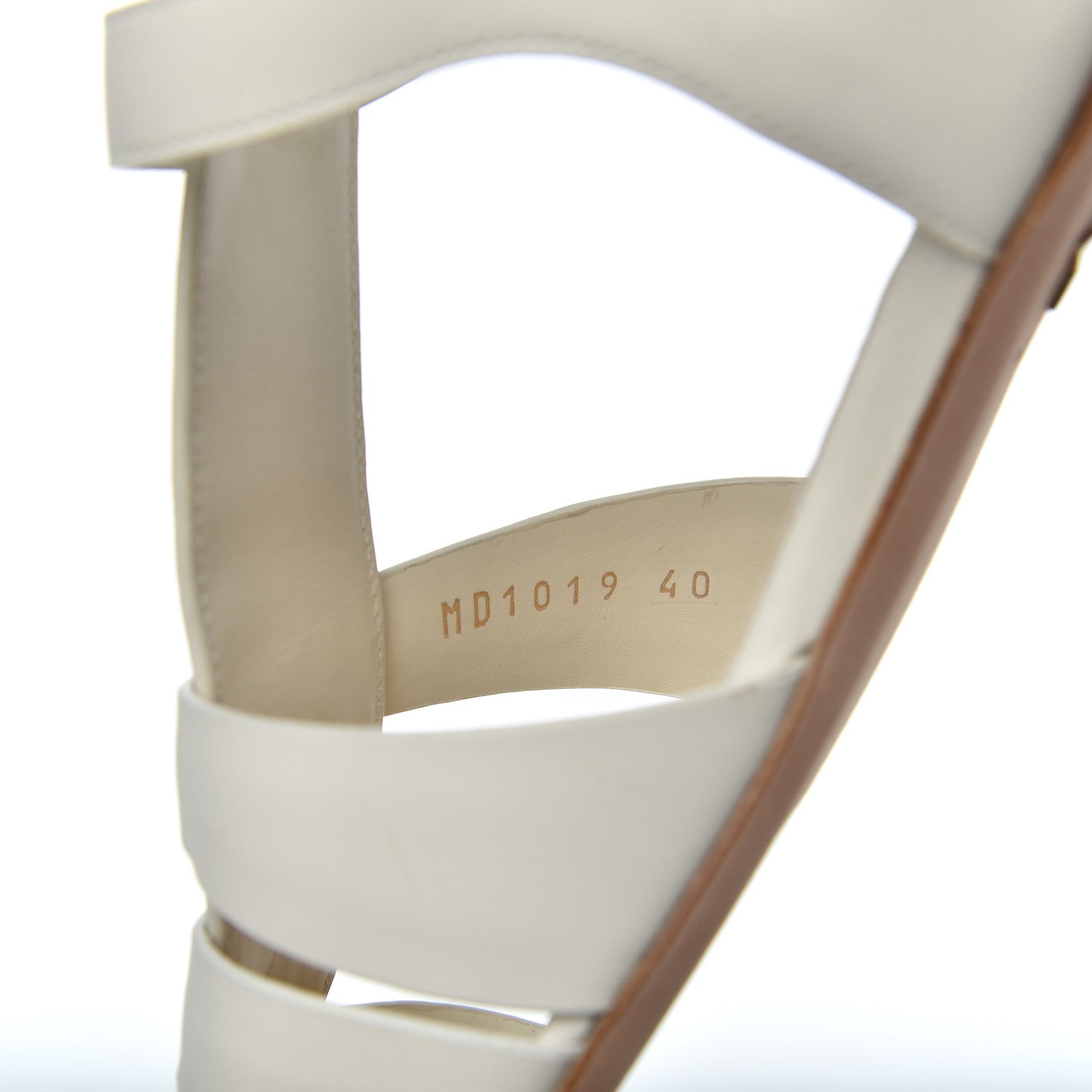 Christian Dior Calfskin Sauvage Ballerina Flat 40 Ivory 8 of 16