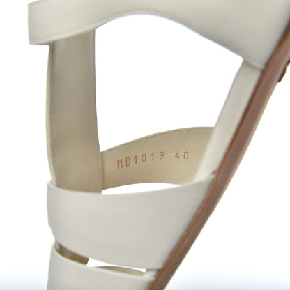 Christian Dior Calfskin Sauvage Ballerina Flat 40 Ivory 8 of 16