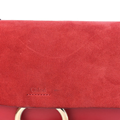 Chloe Suede Calfskin Small Faye Shoulder Bag Tulip Red 15 of 15