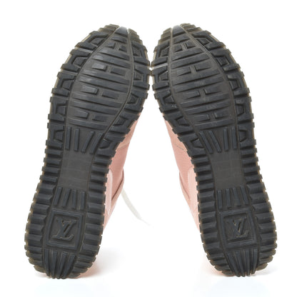 Louis Vuitton Suede Damier Azur Run Away Sneakers 39 Pink 7 of 7