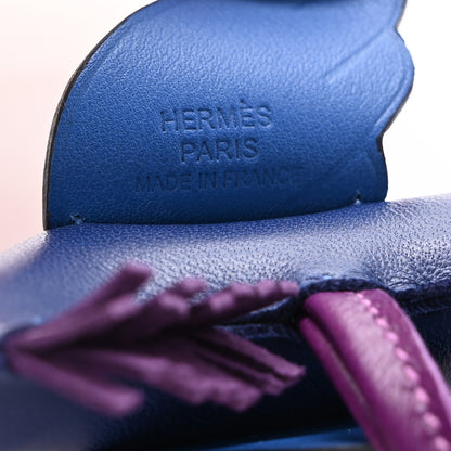 Hermes Milo Lambskin Grigri Rodeo Pegase Horse Bag Charm PM Bleu Saphir Violet Bleu France 3 of 5