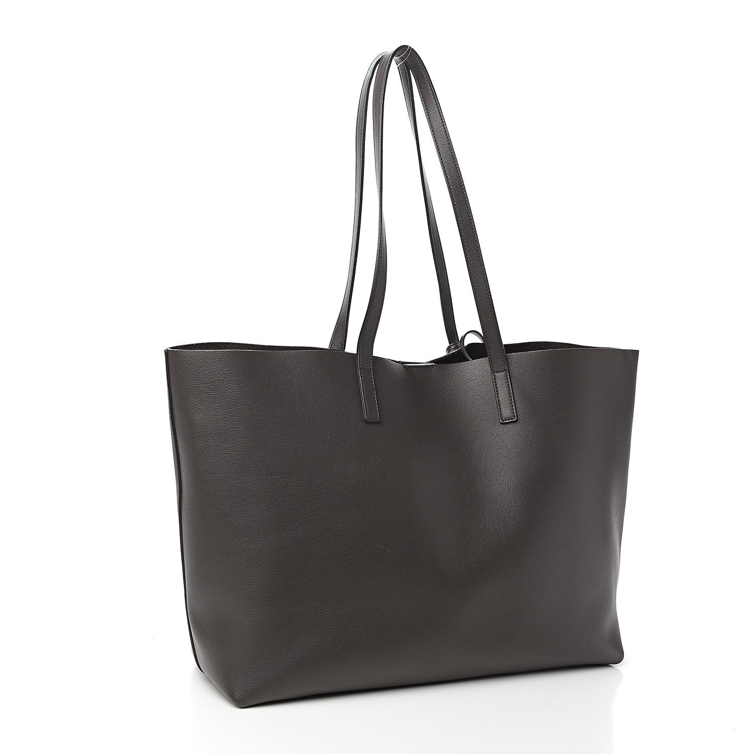 Saint Laurent Calfskin Large Shopping Tote Dark Grey 3 of 10