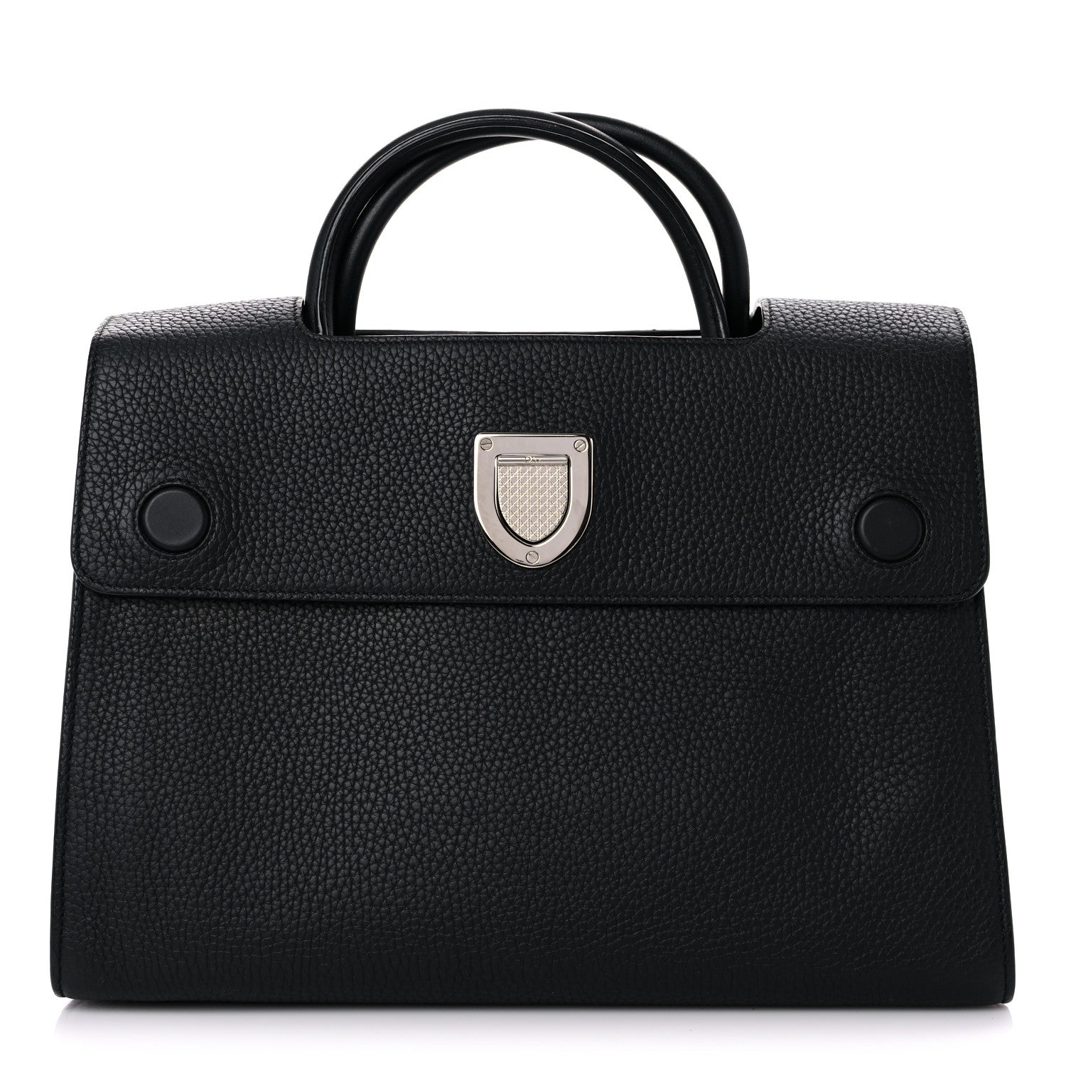Christian Dior Grained Calfskin Medium Diorever Flap Black 1 of 8