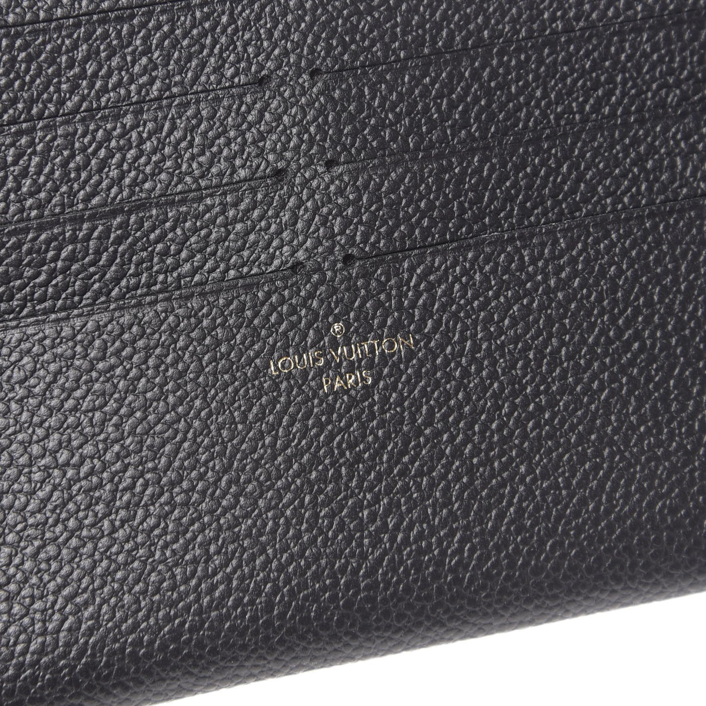 Calfskin Felicie Chain Wallet Card Holder Insert Black